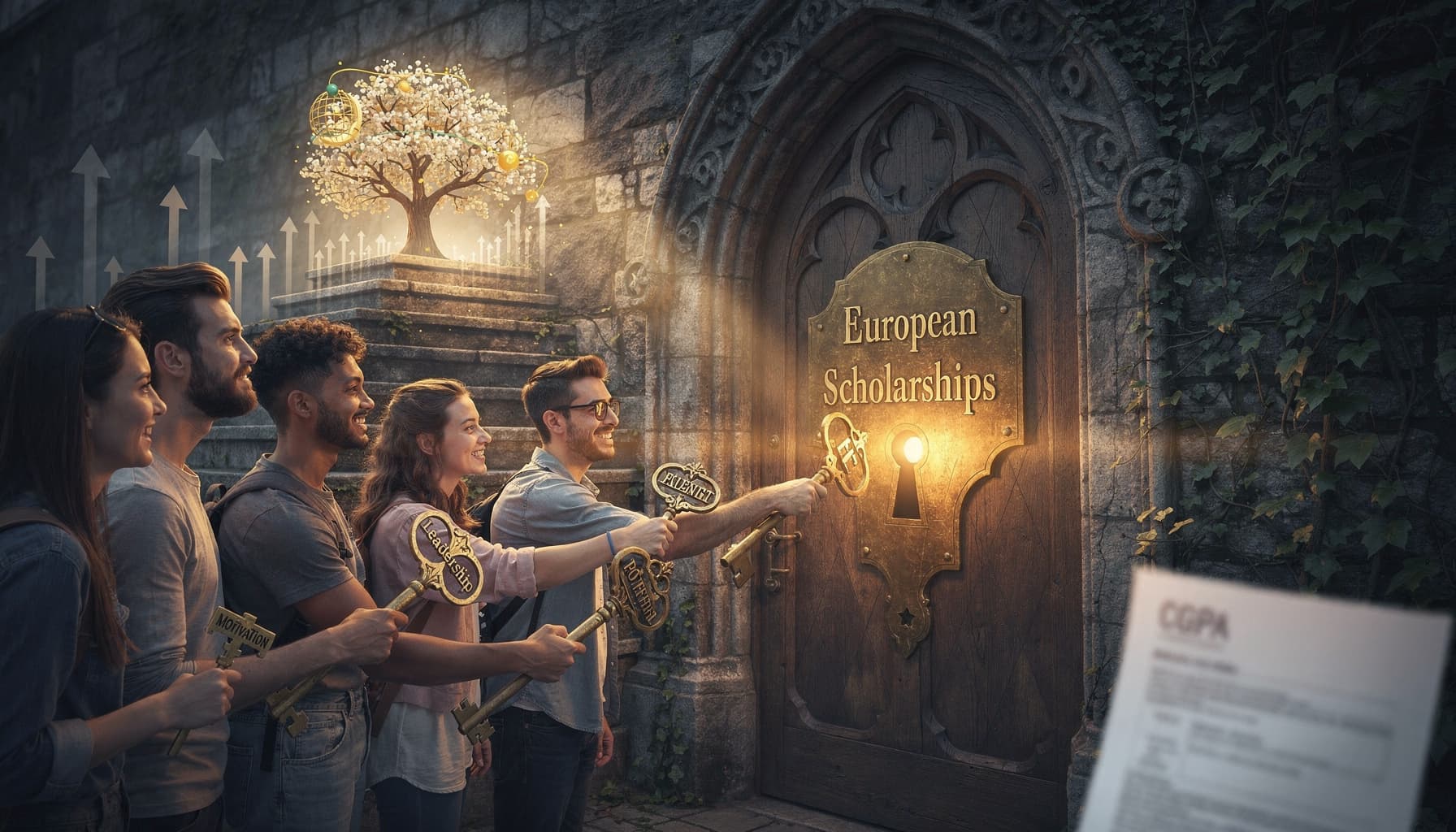 Is applying for scholarships in Europe realistically achievable without a top CGPA