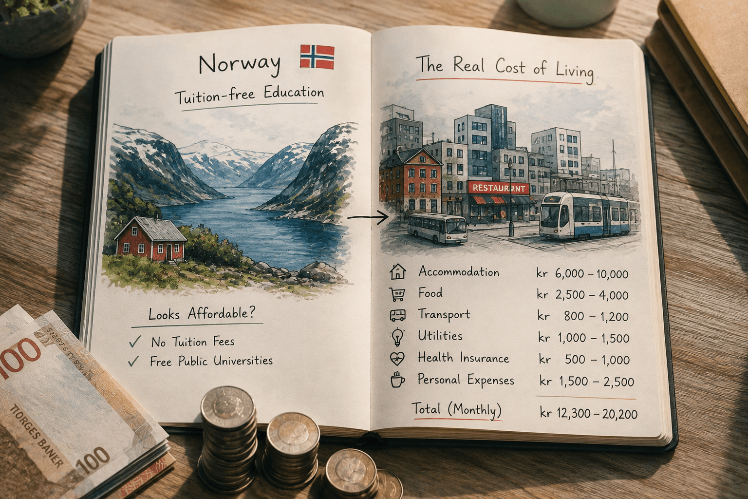 How to Calculate the Real Cost of Living for Tuition-Free Degree Programs in Norway in 2026